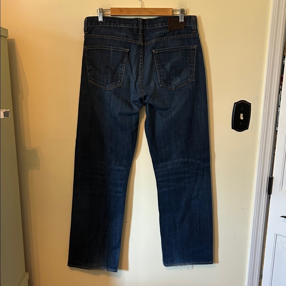 Citizens of Humanity Evans Men's Straight-Leg Jeans in Dark Blue Denim Size 34 - Picture 4 of 14